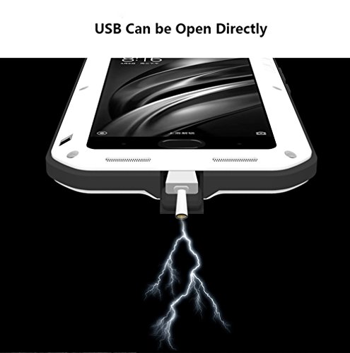 Xiaomi Mi6 a prueba de choques Fundas LOVE MEI Heavy Duty Cubierta de metal de aluminio con vidrio templado para Xiaomi Mi 6 plata reviews Xiaomi Mi6 a prueba de choques Fundas LOVE MEI Heavy Duty Cubierta de metal de aluminio con vidrio templado para Xiaomi Mi 6 plata