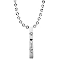 Fancyku- Kpop Twice Members Cuboid Bar Pendant Necklace Fashion Jewelry Silver Titanium Chain Necklaces & Pendants for Fans( JIHYO)