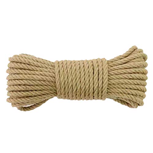 Zaeel Cuerda de Yute Cuerda Cuerda de Yute Cuerda Hessiana Cordel de Regalo Twine Industrial de Embalaje Materiales Resistente Cadena para JardineríaAplicaciones