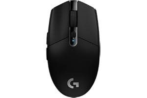 Logitech G G305 LIGHTSPEED Bezprzewodowa mysz do gier, czujnik HERO 12K, 12000 DPI, lekka, 6 programowalnych przycisków, żywotność baterii 250 h, pamięć pokładowa, PC/Mac - czarna