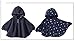 Zenness Vintage London Double-side Wear Baby Cloak Hoodie Poncho (80-90cm(6-12months), Dark Blue)