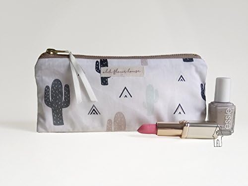 Cactus Print Small Makeup Bag or Pencil Case, Old Flour House