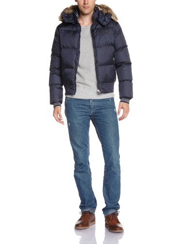 Schott Herren, Jacke, 2108J, Blau, Medium (Herstellergre : M)