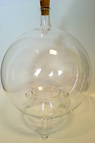 Fliegefalle runder Fliegenfänger aus klarem Glas befüllbares Kristallglas mundgeblasen Durchmesser ca. 11 cm Höhe ca. 14 cm Oberstdorfer Glashütte