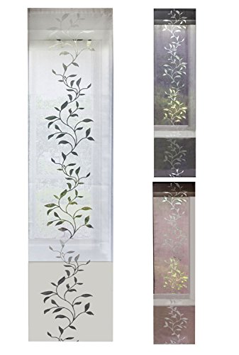 Moderner Flächenvorhang Schiebegardine Tendril aus hochwertigem Ausbrenner-Stoff mit Klettband, 245×60 (HxB), Grau, 85611 - 2