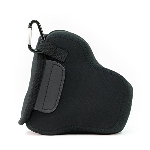 MegaGear Mat  riau L  ger Neoprene Sac photo Housse   tui sacoche pour Nikon P600  Nikon COOLPIX P610  Noir 