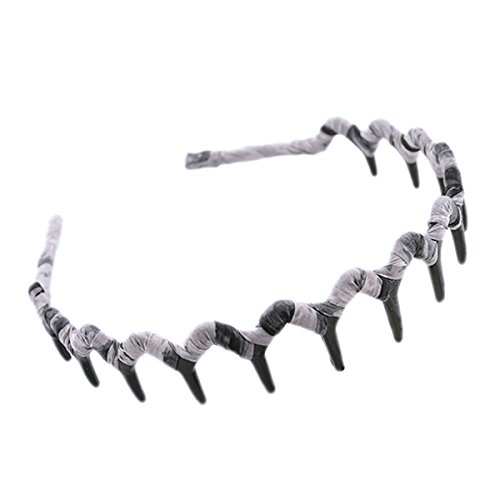 ZUOYETY Women Lady Plastic Teeth Comb Headband Zig Zag Wavy Hairband Hair Hoop Band Handmade Alice Bands