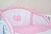 HEARTS NURSERY BABY COT / COTBED BUMPER (5. Checkered pink / white)