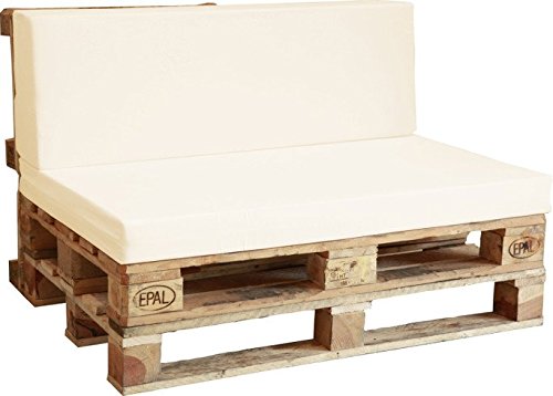Asiento de espuma enfundado en beige para Sofá Palet