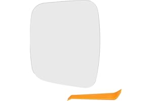 DXiongW Cristal de Espejo Izquierdo Reemplazar Compatible con Fiat Qubo Fiorino Citroen Nemo Peugeot Bipper 2008-2020 Calefactable Cristal Espejo Retrovisor Exterior Convexo con Placa de Respaldo