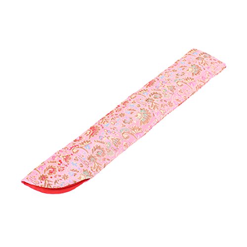 sourcingmap® Chinesisch Seidenmischung Blume Muster Abdeckung für Faltbare Handfächer