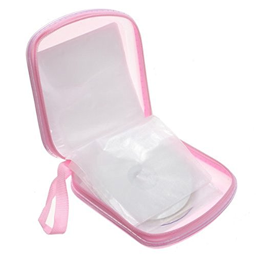 WINOMO Portable durchsichtigen Kunststoff 40 CD DVD VCD Disc Halter Storage Box Tasche Wallet Case Protector Organizer (Rosa) - 3