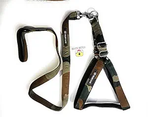Tame Love? Combo Adjustable Army Dog Chest Belt Harness for Adult Breeds and Lead Belt (Original - 1.25 Inch)