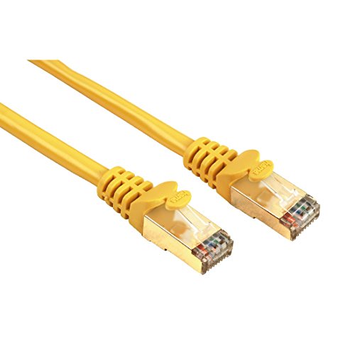 Hama CAT 5e-Patchkabel STP, 5,0 m, Gelb, geschirmt