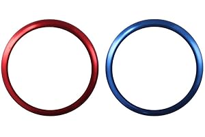 YYLINGX 2Pcs Aluminum Car Multimedia Knob Botton Ring Multimedia Controller Knob Cover Decorations Center Console iDrive Ring Cover Sticker for BMW 1 2 3 4 5 6 7 Series