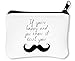 Produktbild If You're Happy You Know It Curl Your Moustache Reißverschluss-Geldbörse Brieftasche Geldbörse