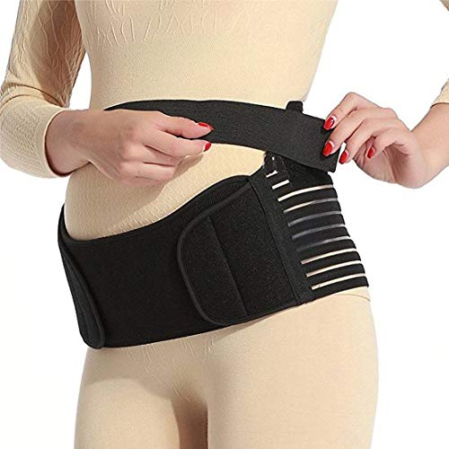 Preisvergleich Produktbild Sanzhileg Atmungsaktiver Mutterschaftsgürtel Schwangerschaft Bauchstütze Bauchbindergürtel Athletischer Verband Postpartum Recovery Shapewear - Schwarz XL
