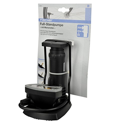 Fischer Fuß-Standpumpe Manometer inklusive Adapter, 85575 - 3