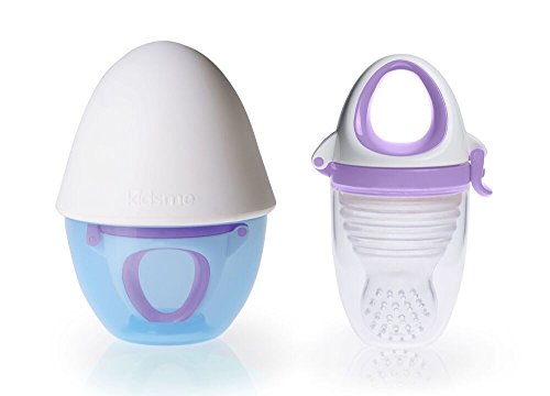 Kidsme Food Feeder Plus With Egg Silicone Grinder (Lime Green)