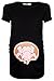 Happy Mama. Women's Maternity Funny Baby Print T-shirt Top Short Sleeves. 576p (Black, UK 10/12)
