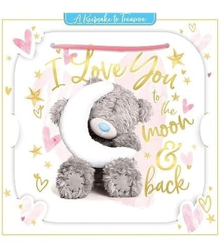 Tazza Me To You Tatty Teddy Con Scritta "Moon And Back" - Regalo Originale In Cofanetto Illuminato
