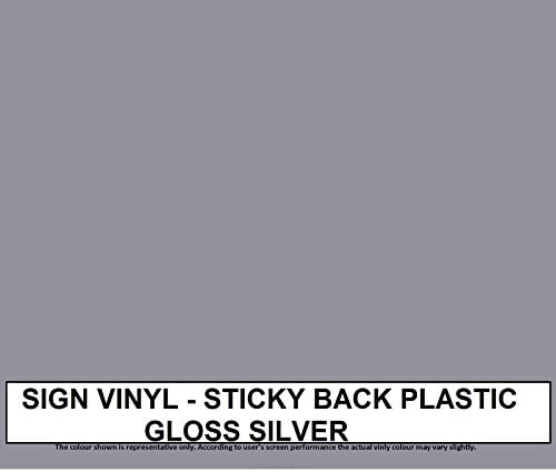 Pack of 20 x A4 Sheets of Sticky Back Plastic Sign Vinyl Self Adhesive (Silver)