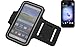 Produktbild K-S-Trade Für HTC U11 Dual-SIM Neopren Jogging Armband Sportarmband Oberarmband schwarz für HTC U11 Dual-SIM mit Reflektor Streifen. Fitness Lauf Armband