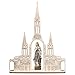 Produktbild Unbekannt Design Echtholz Madonna Lourdes + Basilika, 20x16cm, Color