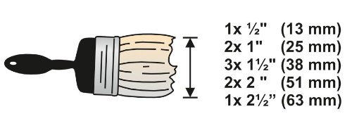 CON:P B21622 Flachpinselset, 9-teilig - 2