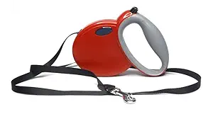 Pups&Pets Dog Leash 3M Retractable Dog Leash Automatic Flexible Dog Puppy Cat Traction Rope Belt Dog Leash, Red Color, Length 3M, Weight Up to 15 Kg