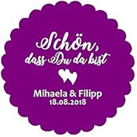 24 Aufkleber Etiketten Schön, dass du da bist