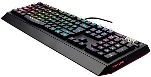 RIOTORO KR610 Ghostwriter Classic RGB Membrane Gaming Keyboard, 2 x USB Ports, Magnetic Rest, Works with Windows 7, 8 And 10, Volume Roller, Two Year Warranty