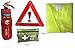 Produktbild Auto/Fahrzeug Sicherheit Kit 2. Premium FSS UK 1 kg Pulver Feuerlöscher mit Universal Auto Halterung, 42 PCS 1. Hilfe Set, Hi Viz Weste und reflektierende Dreieck. Ideal für Autos Home Reise Wohnwagen Trucks Taxi ABC Dry Powder Feuerlöscher. Die britischen Standard Gütesiegel.