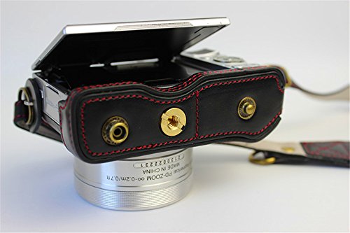 boliner fait la main Sac moiti tui pour appareil photo en cuir PU pour bas ouverture Version pour Nikon 1 J5 avec sangle boliner fait la main Sac moiti tui pour appareil photo en cuir PU pour bas ouverture Version pour Nikon 1 J5 avec sangle