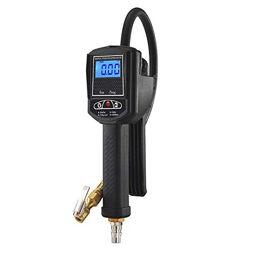 ATsafepro Manometro Pressione Gomme Digitale Professionale 200 PSI Con Luce LED Per Auto Moto Bici