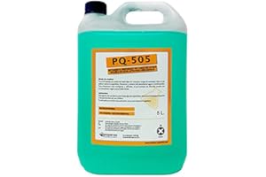 PEQUINSA Detergente perfumado Concentrado de caracter básico Soluble en Agua Apto para fregadoras. 5 litros.