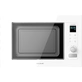 Cecotec GrandHeat 2090 Built-In Touch White 21 Litre Microwave with Grill 1200 W, Digital, Touch, 8 Functions, Timer, Ceramic