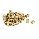 Altura: 6 mm/0,24 " 40 tuercas hembra de latón moleteado M3 x 6 mm x 5 mm de sourcingmap®