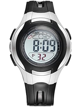 Kind] Digitaluhren,Wasserdicht Leuchtend Schöne] Wecker Watch Junge Mädchen-uhren Pin buckle armband-A