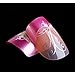 Bling Art False Nails French Fake Pink Butterfly Squoval 24 Acrylic Medium Tips