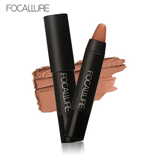 LHWY FOCALLURE Matte Lipstick Pen Waterproof Lasting 12-color Optional Lip Makeup for Women Ladies Girls (L)