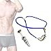 Produktbild TINGSHOP Unsichtbarer Keuschheitsgürtel - Sexy Höschen Verdeckter Metallkäfig, Mit Unlösbarem Analplug-4-Kugelbindeschloss Herren Keuschheitsgürtel Aus Edelstahl,Blue,L80~90cm
