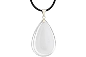 VIVES CORTADA Colgante Lagrima de Cuarzo Transparente Minerales y Cristales, Belleza energética, Meditacion, Amuletos Espirituales