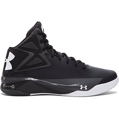 Under Armour Mens Ua Rocket Basketball Shoes Black White Charcoal