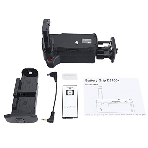 DSTE BG-2F Grip vertical avec batterie suppl  mentaire et t  l  commande sans fil pour Nikon D3100