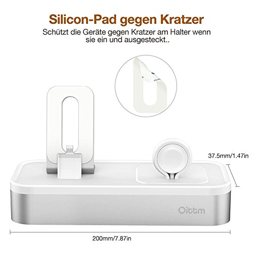 Oittm 5 USB Ladestation f  r iPhone und Apple Watch Series 3 Apple Watch Series 2 Apple Watch Series 1 iPhone 8 iPhone 8 plus iPhone X iPhone 6 Plus i