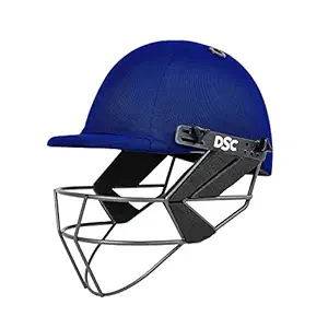 DSC FORT44 Cricket Helmet for Men & Boys (Adjustable Steel Grill | Back Support Strap |Color: Navy | Light Weight | Size :Medium