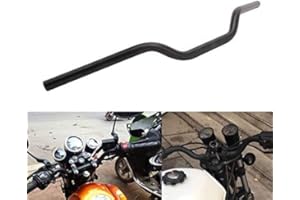 JFG RACING Motorrad Lenker 25 mm Drag Lenker Tracker Lenker Universal Für Sportster XL 883 1200 Bobber Custom Chopper Softail Dyna Euro Style, Schwarz