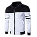 Produktbild Binggong Herren Shirt,Herren Herbst Lässige Mode Sweatshirt Jacke Übergangsjacke Ritter Jacke Outdoor Twill Farbe Reißverschluss T-Shirt Top