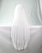 Womens Ladies Girls 80cm White Color Long Straight Wigs High Quality Hair Carve Cosplay Costume Anime Party Bangs Full Sexy Wigs